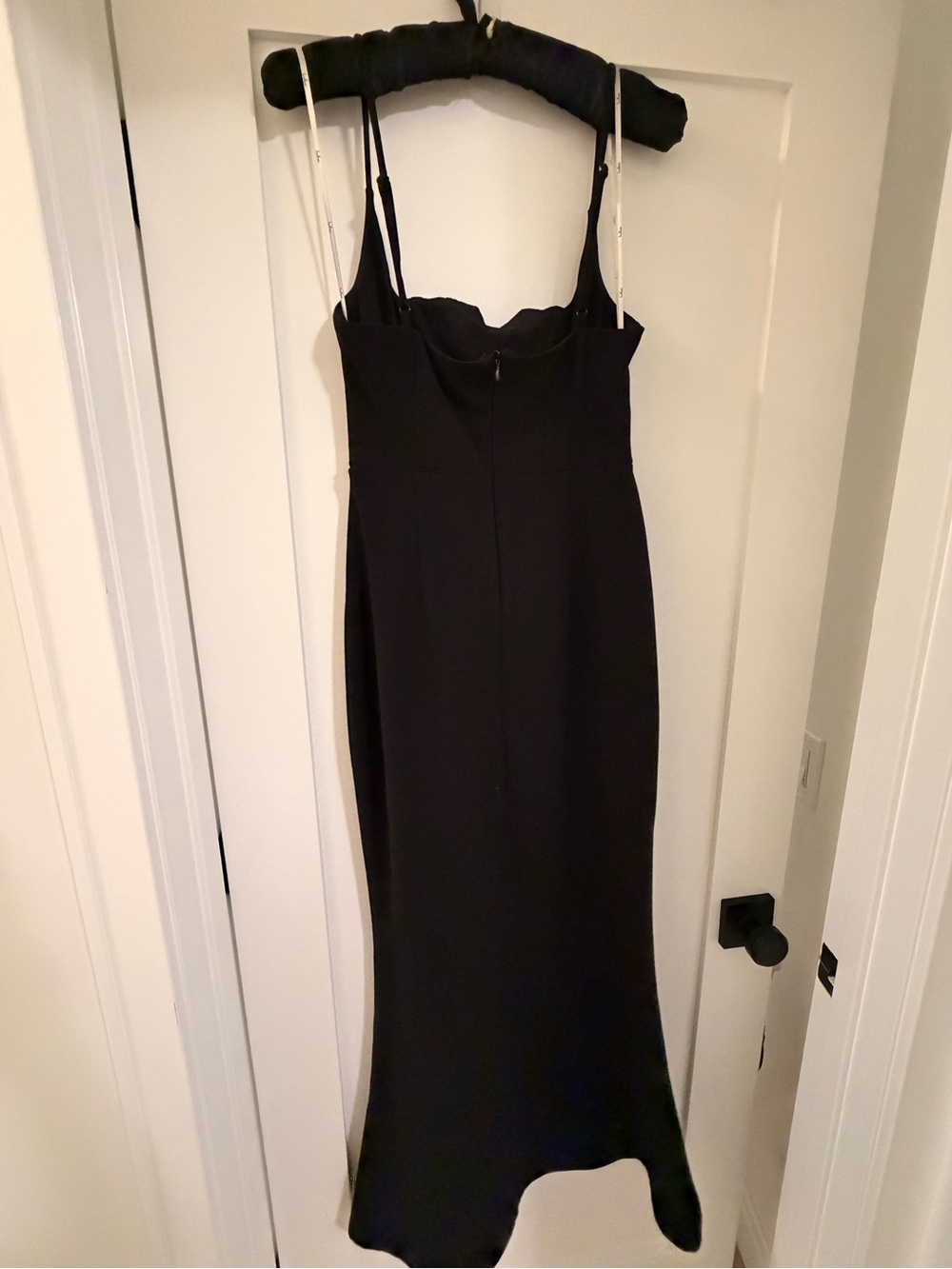 Lulu's Black Scallop Neck Maxi Dress